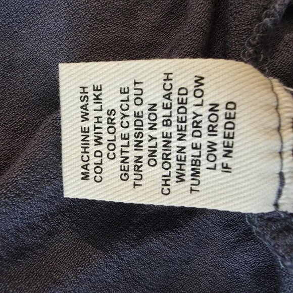 Kim & Cami Womens XL Gray Metallic Gold Floral Top Rayon Stretch Batwing Dolman - Picture 7 of 7